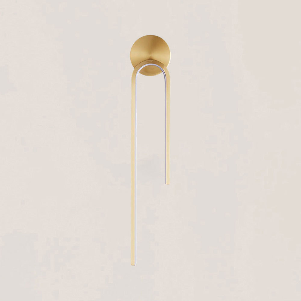 VASELAMPS - Minimalist Light Luxury Brass Wall Sconce-VaseLamps
