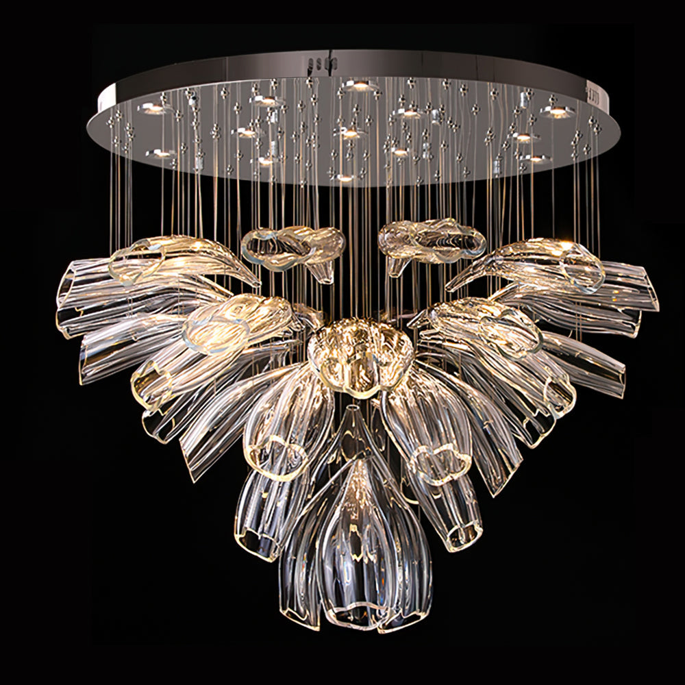 Luxury Glass Lotus Chandelier-VaseLamps