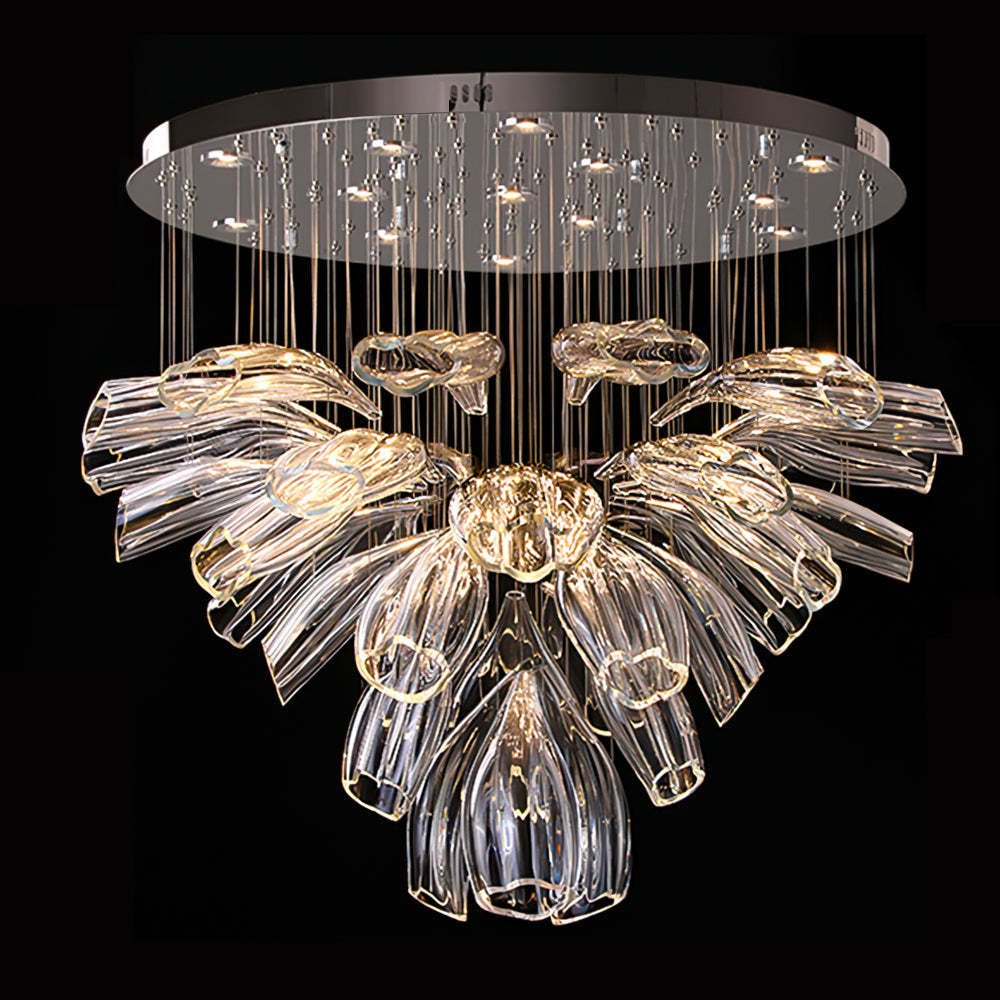 Luxury Glass Lotus Chandelier-VaseLamps