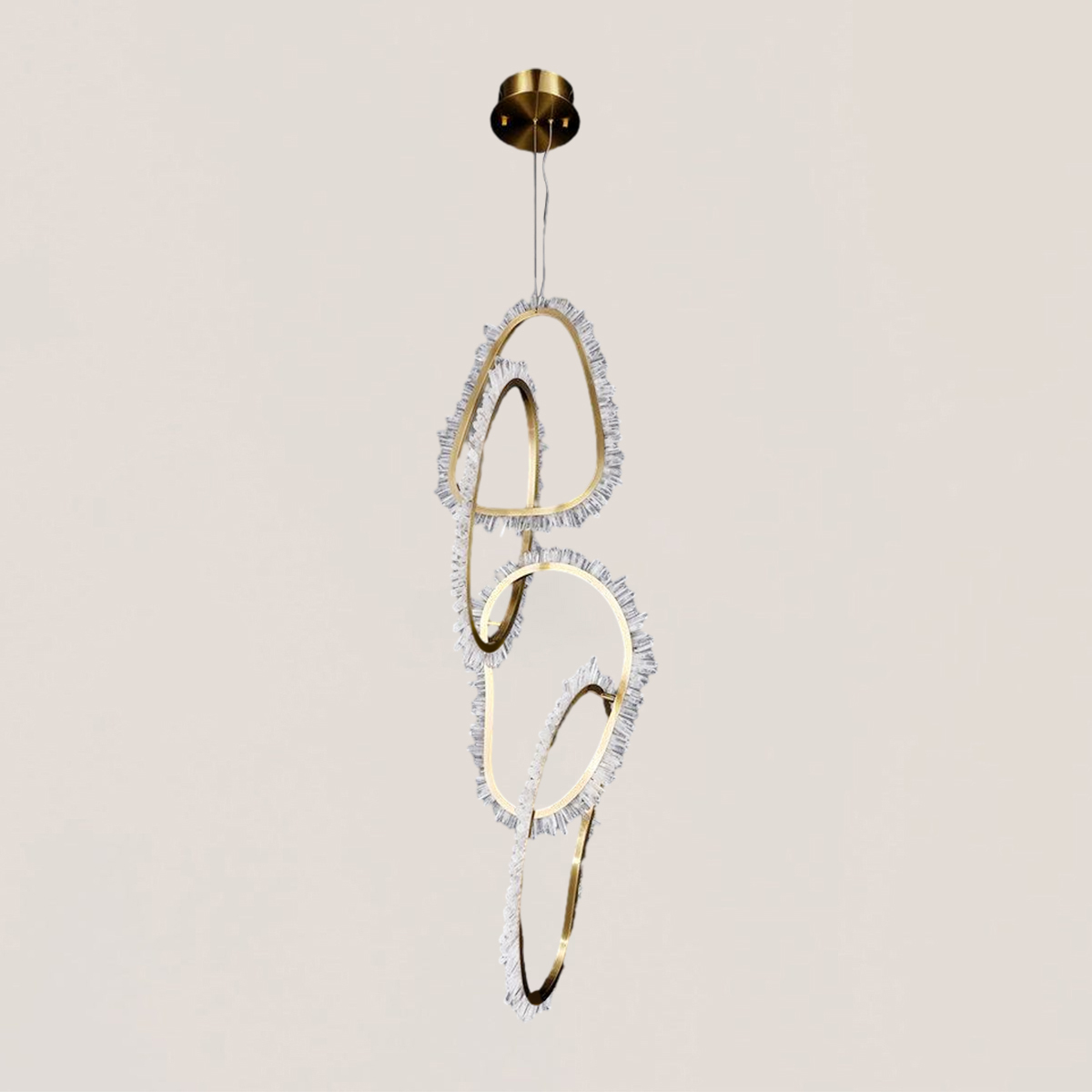 VASELAMPS - Crystal Irregular Round Chandelier-VaseLamps