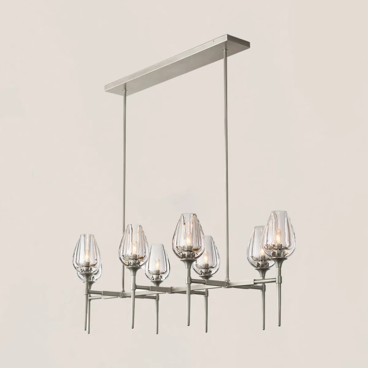 Tulip Crystal Linear Chandelier-VaseLamps