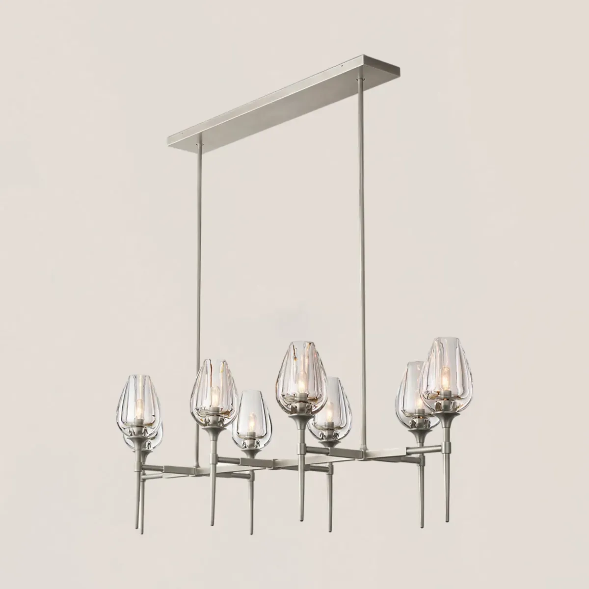 Tulip Crystal Linear Chandelier-VaseLamps