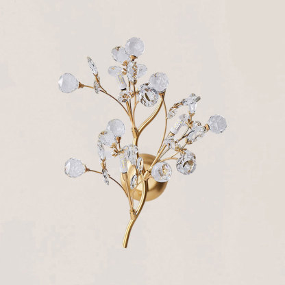 VASELAMPS - Modern Luxury Branches Clear Crystal Wall Sconce-VaseLamps