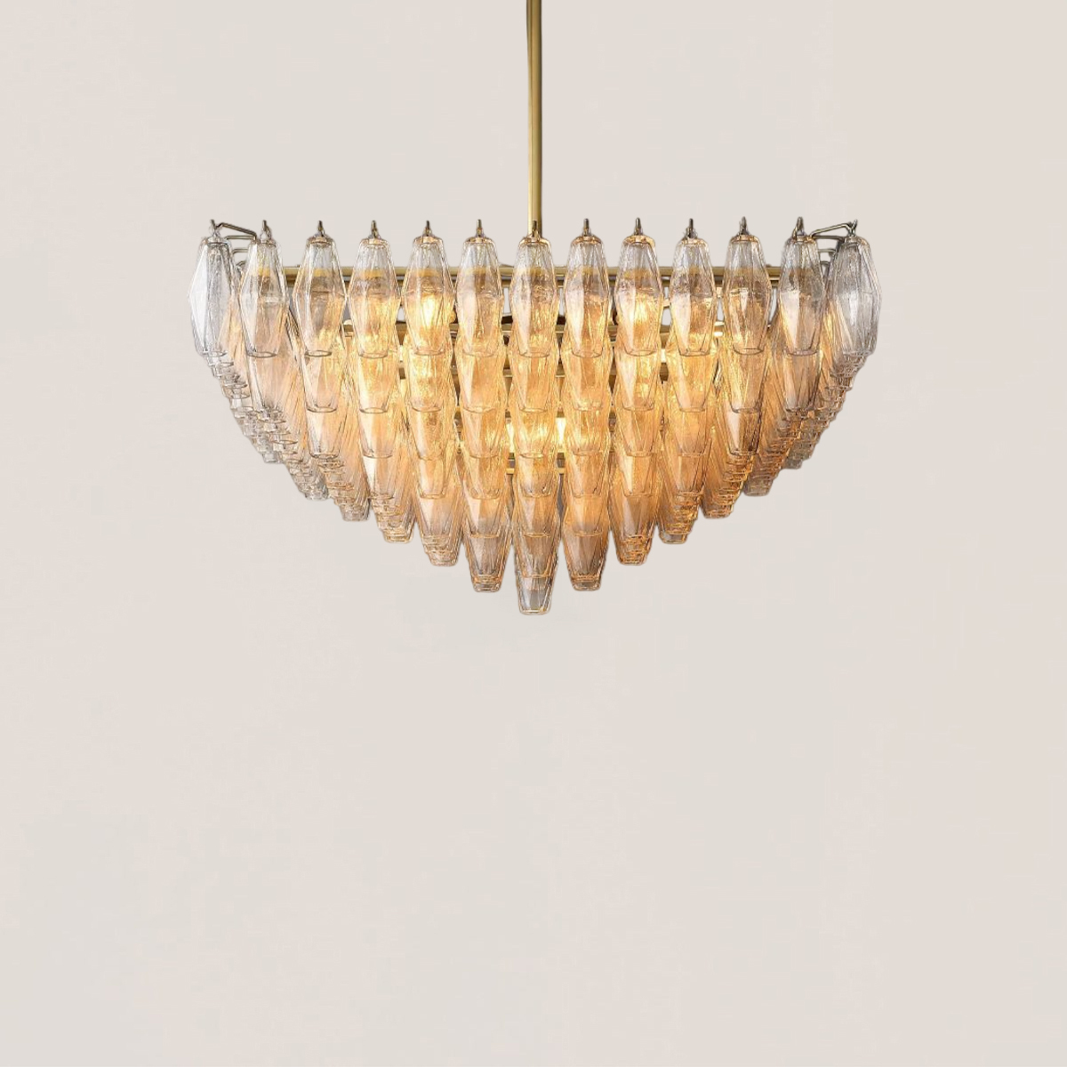 Chiara Clear Glass Square Chandelier-VaseLamps
