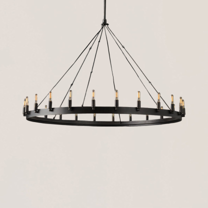 Camino Vintage Filament Round Chandelier-VaseLamps