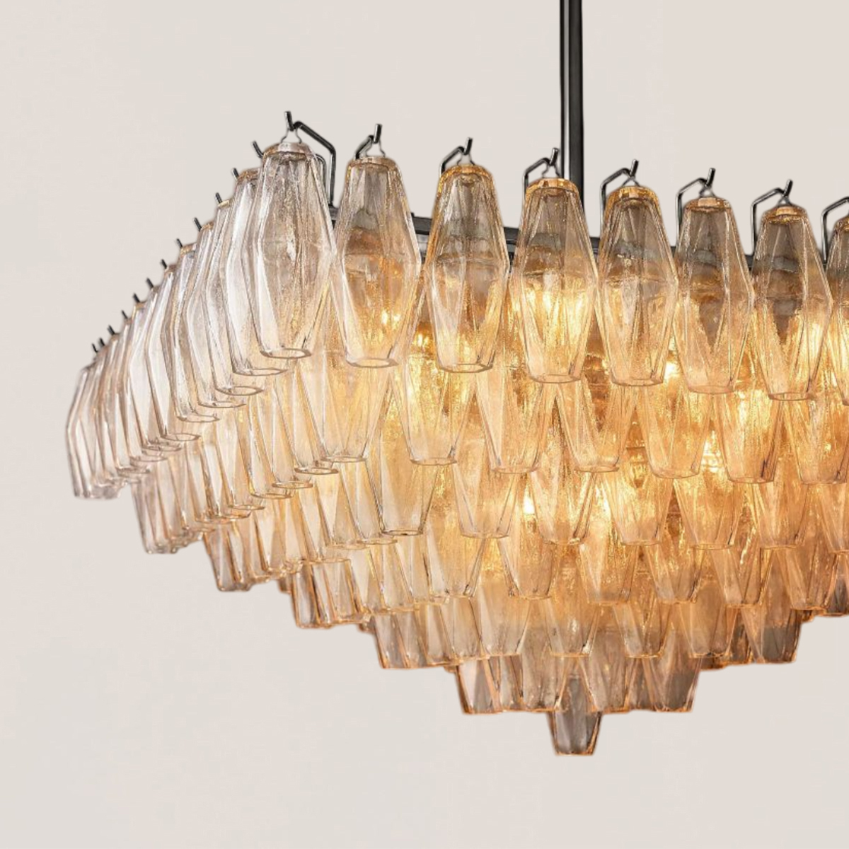 Chiara Clear Glass Square Chandelier-VaseLamps