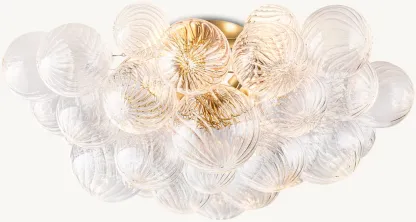 Swirled-Glass Orbs Flushmount-VaseLamps