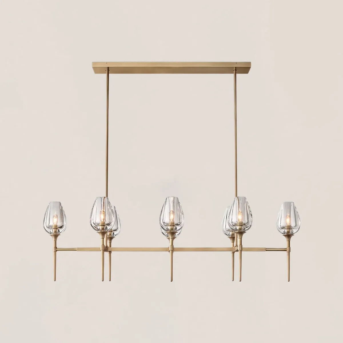 Tulip Crystal Linear Chandelier-VaseLamps
