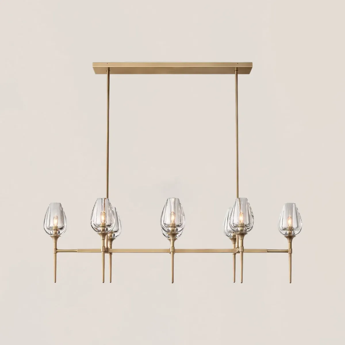 Tulip Crystal Linear Chandelier-VaseLamps