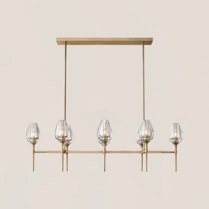 Tulip Crystal Linear Chandelier-VaseLamps