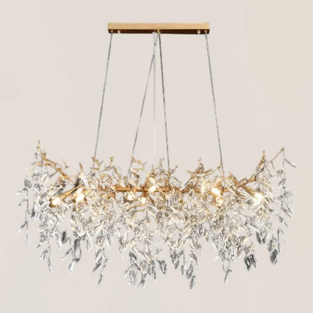 VASELAMPS - Linear Gold Chandeliers Tree Branch-VaseLamps