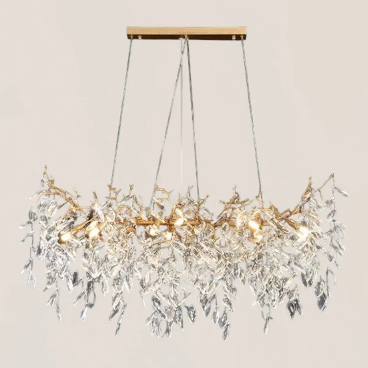 VASELAMPS - Linear Gold Chandeliers Tree Branch-VaseLamps