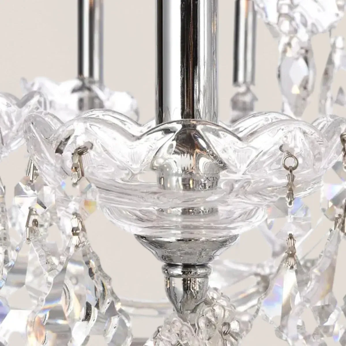 19TH C. Clear Royal Cut Crystal Round Chandelier 60"-VaseLamps