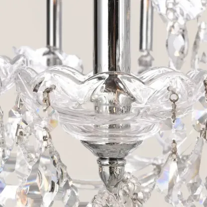 19TH C. Clear Royal Cut Crystal Round Chandelier 60"-VaseLamps