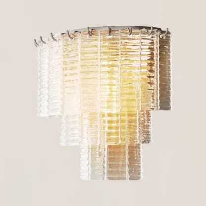 Sirene Clear Glass Wall Sconce-VaseLamps