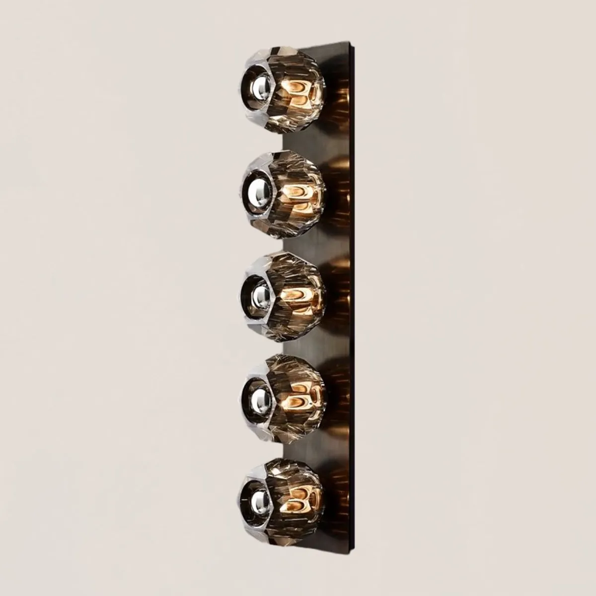 Boule De Smoke Crystal Linear Grand Wall Sconce-VaseLamps