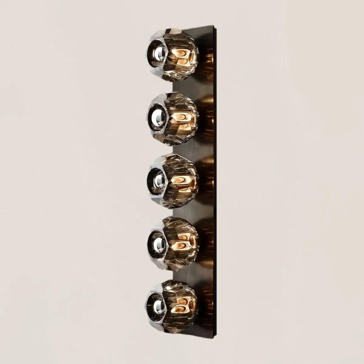 Boule De Smoke Crystal Linear Grand Wall Sconce-VaseLamps