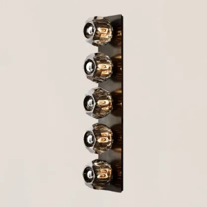 Boule De Smoke Crystal Linear Grand Wall Sconce-VaseLamps