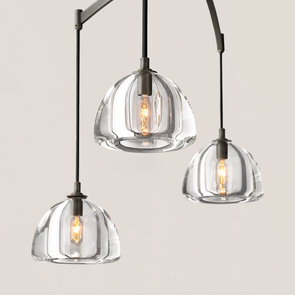 Hemisphere Linear Chandelier-VaseLamps
