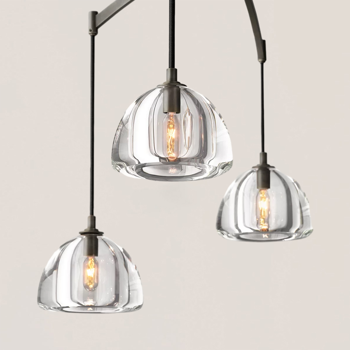 Hemisphere Linear Chandelier-VaseLamps