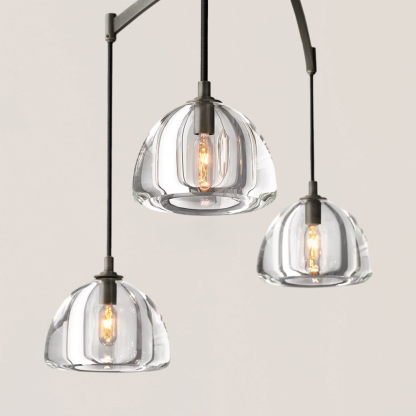 Hemisphere Linear Chandelier-VaseLamps