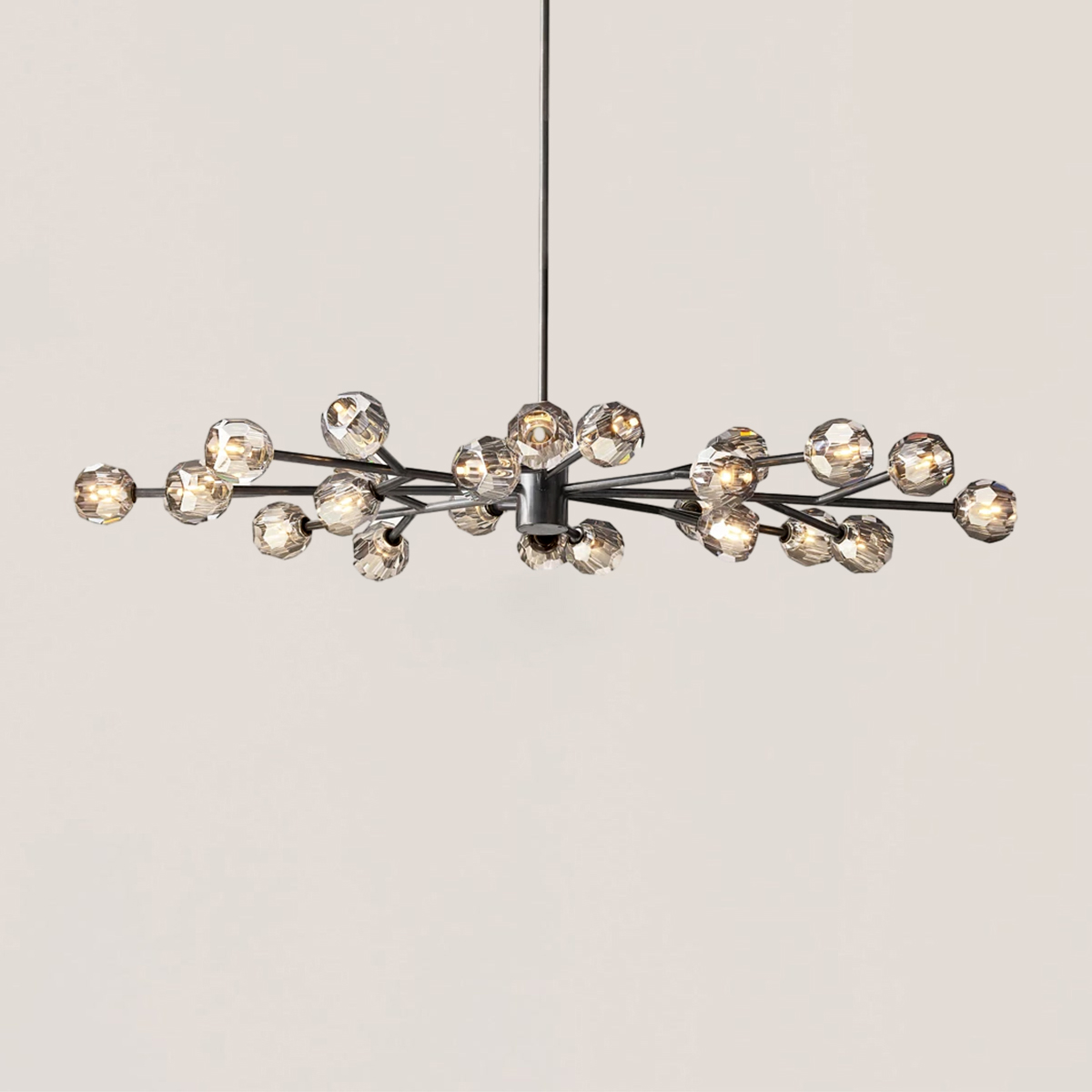 Boule De Crystal Oval Chandelier 72"-VaseLamps