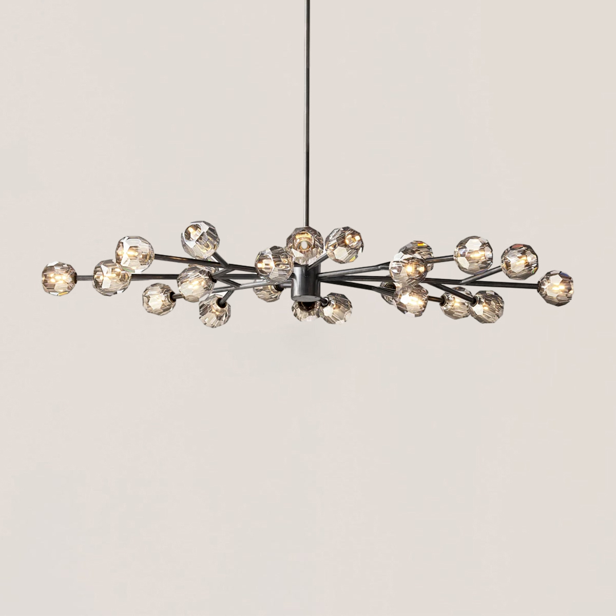 Boule De Crystal Oval Chandelier 72"-VaseLamps