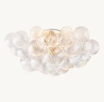 Swirled-Glass Orbs Flushmount-VaseLamps