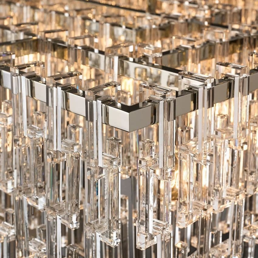 Marignan Tiered Crystal Rectangular Chandelier 60"