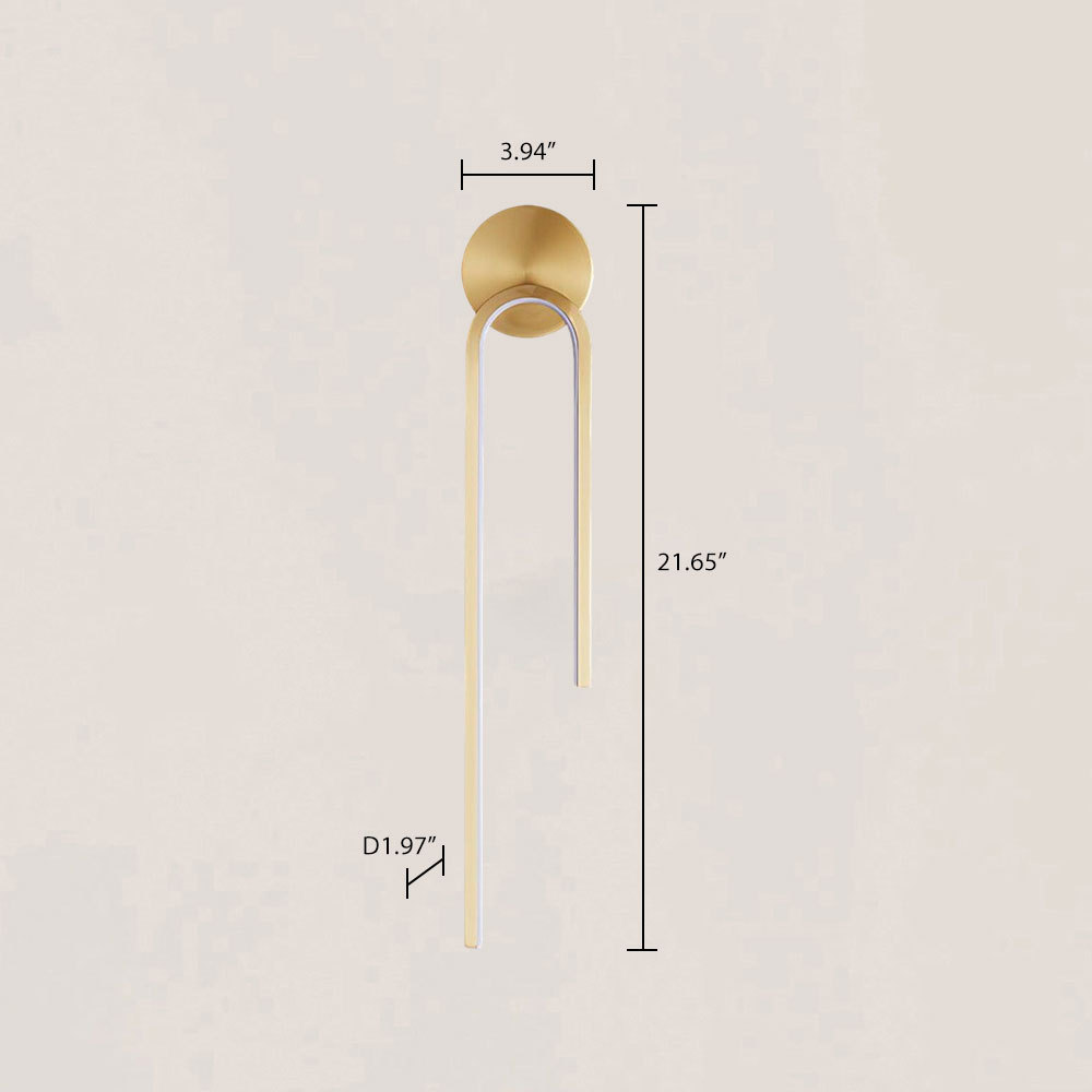 VASELAMPS - Minimalist Light Luxury Brass Wall Sconce-VaseLamps