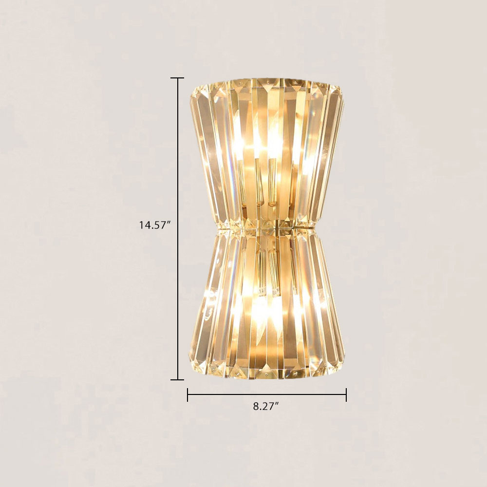 VASELAMPS - Modern Hourglass Crystal Wall Sconce-VaseLamps