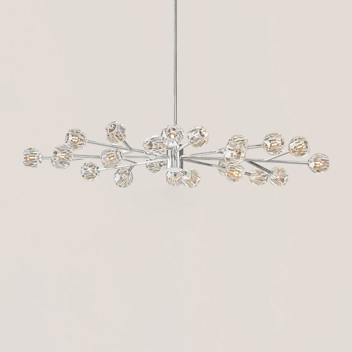 Boule De Crystal Oval Chandelier 72"-VaseLamps
