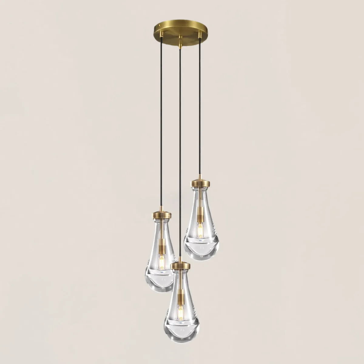 VASELAMPS - 2/3-light Cord Round Chandelier-VaseLamps