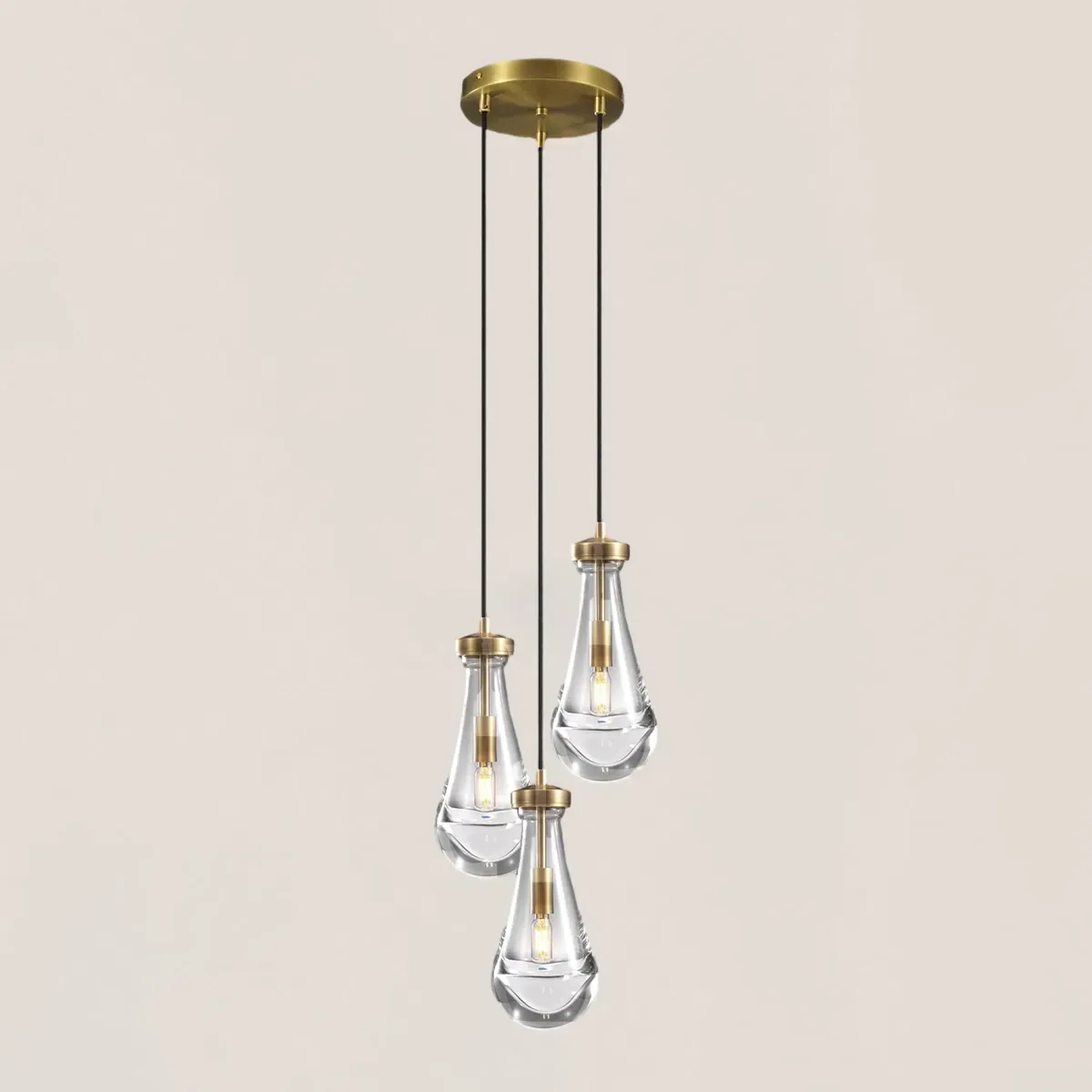 VASELAMPS - 2/3-light Cord Round Chandelier-VaseLamps