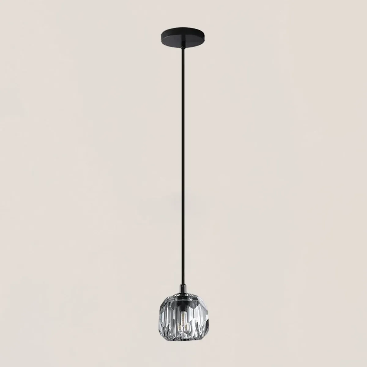 Boule De Crystal Glass Cord Pendant-VaseLamps