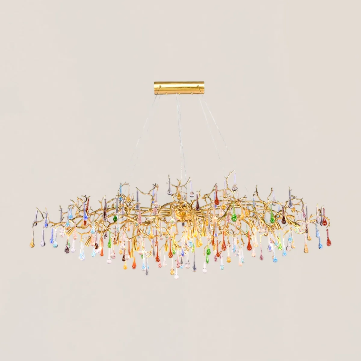 VASELAMPS - Colorful Crystal Glass Dining Branch Chandelier-VaseLamps