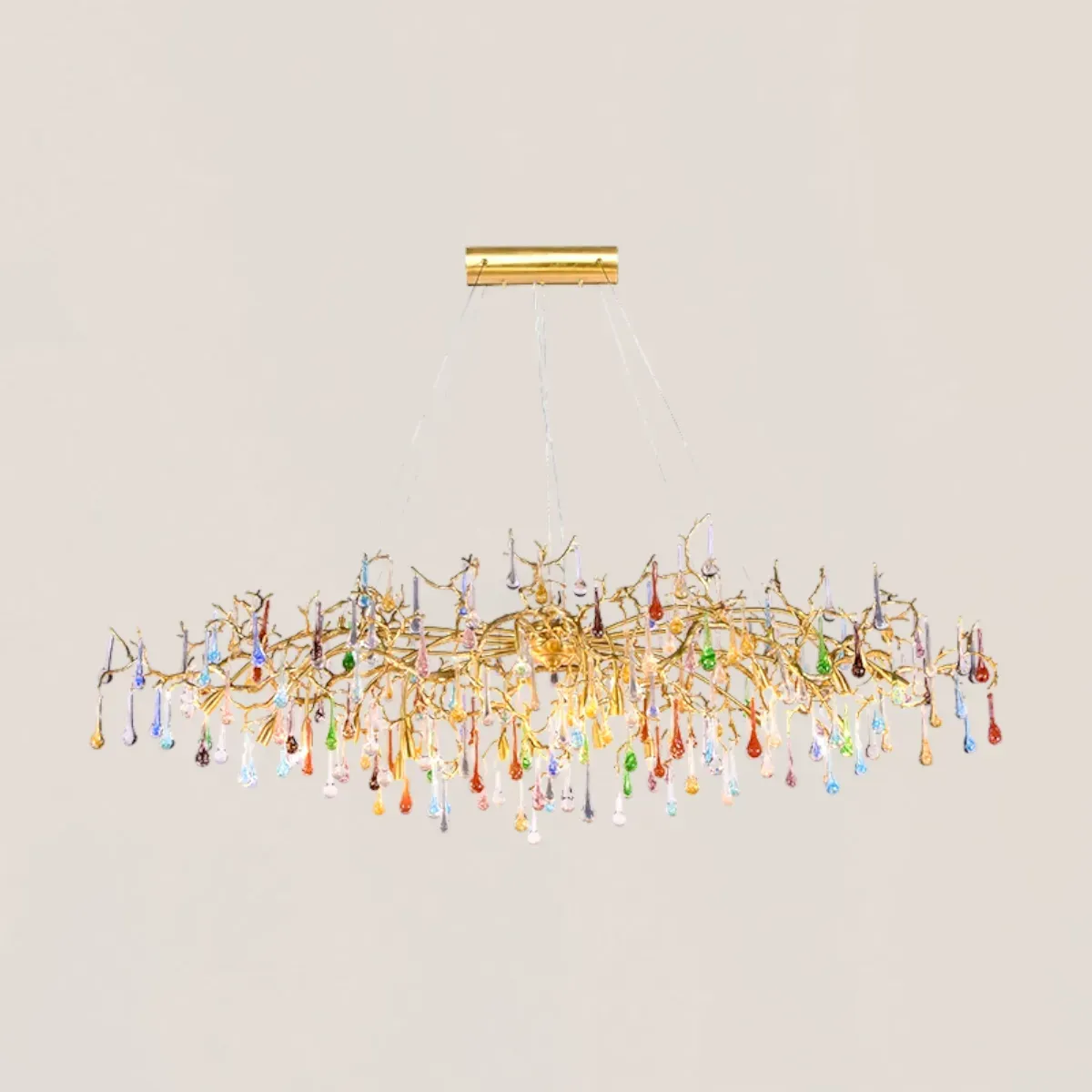 VASELAMPS - Colorful Crystal Glass Dining Branch Chandelier-VaseLamps