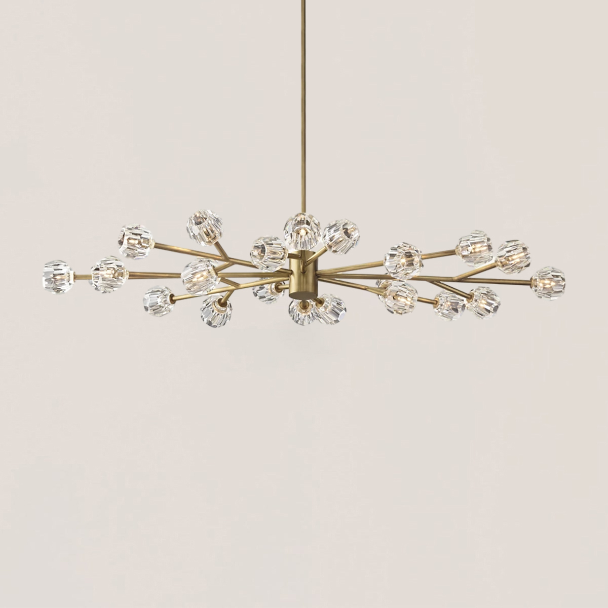 Boule De Crystal Oval Chandelier 72"-VaseLamps