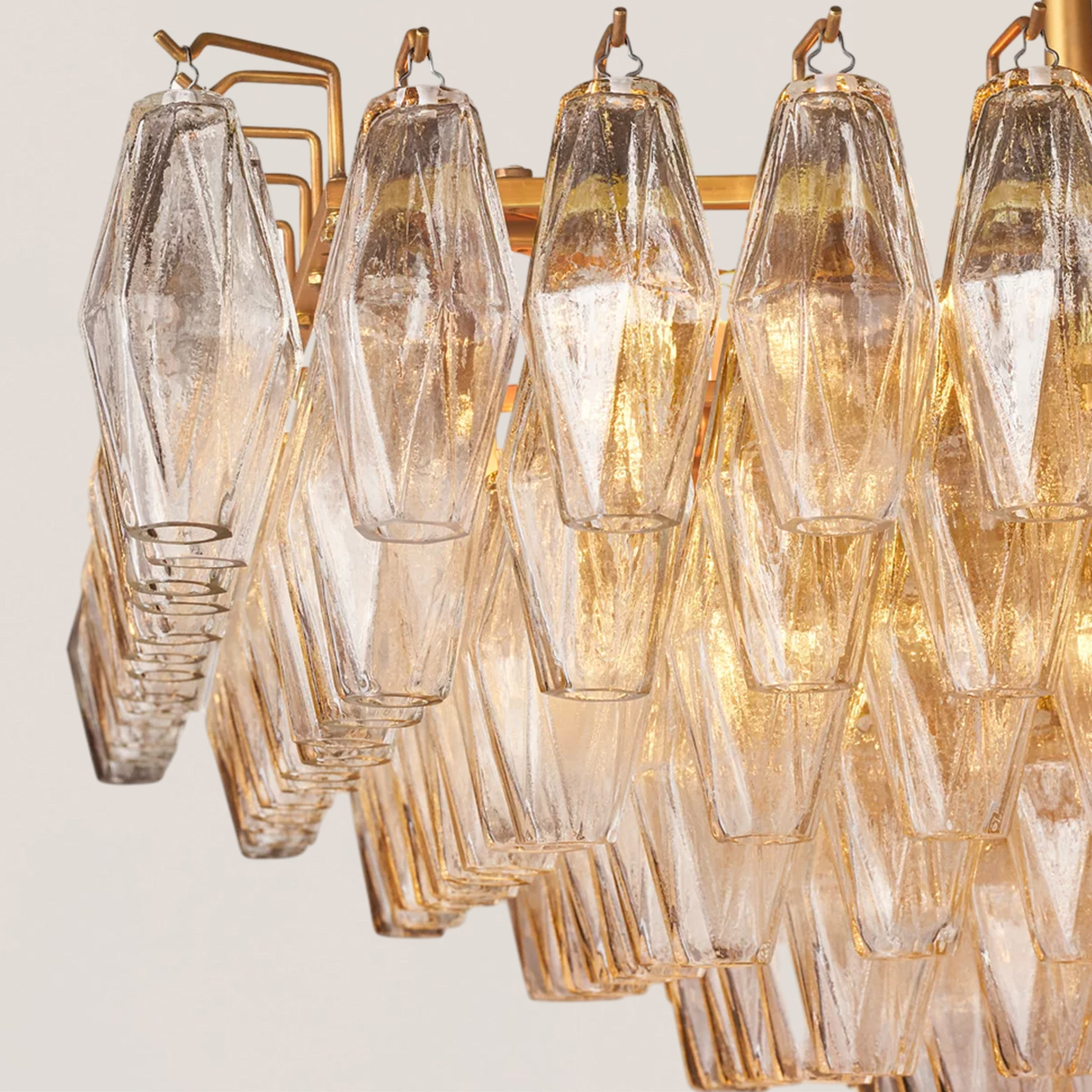Chiara Clear Glass Square Chandelier-VaseLamps