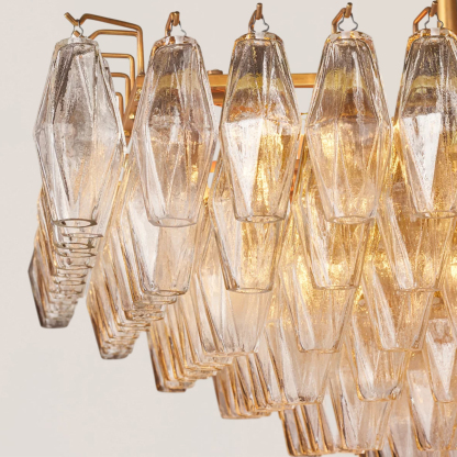 Chiara Clear Glass Square Chandelier-VaseLamps