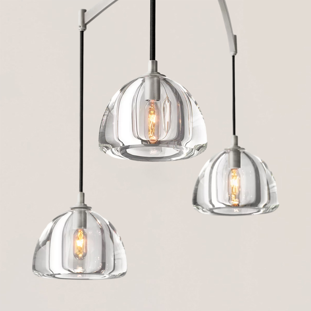 Hemisphere Linear Chandelier-VaseLamps