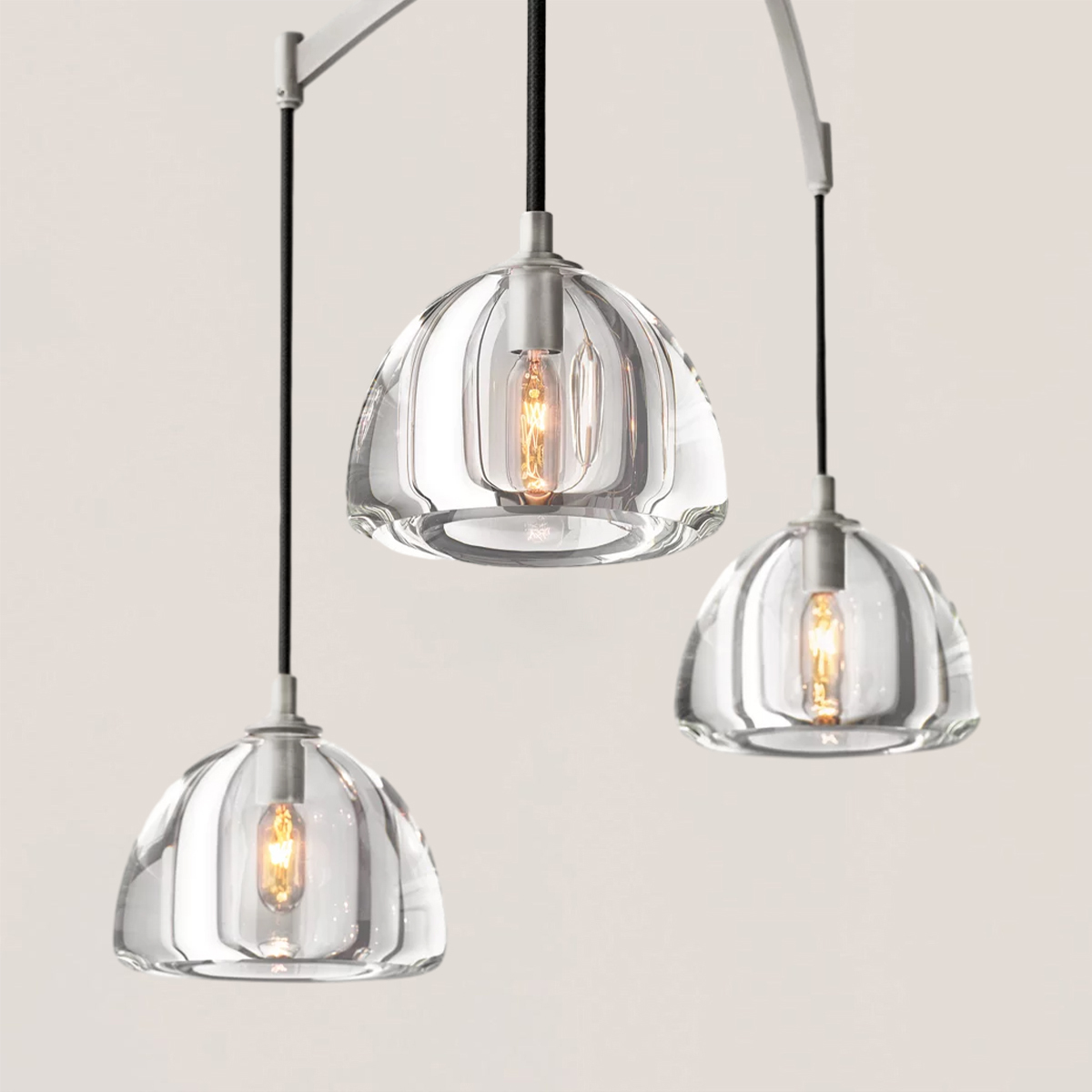 Hemisphere Linear Chandelier-VaseLamps