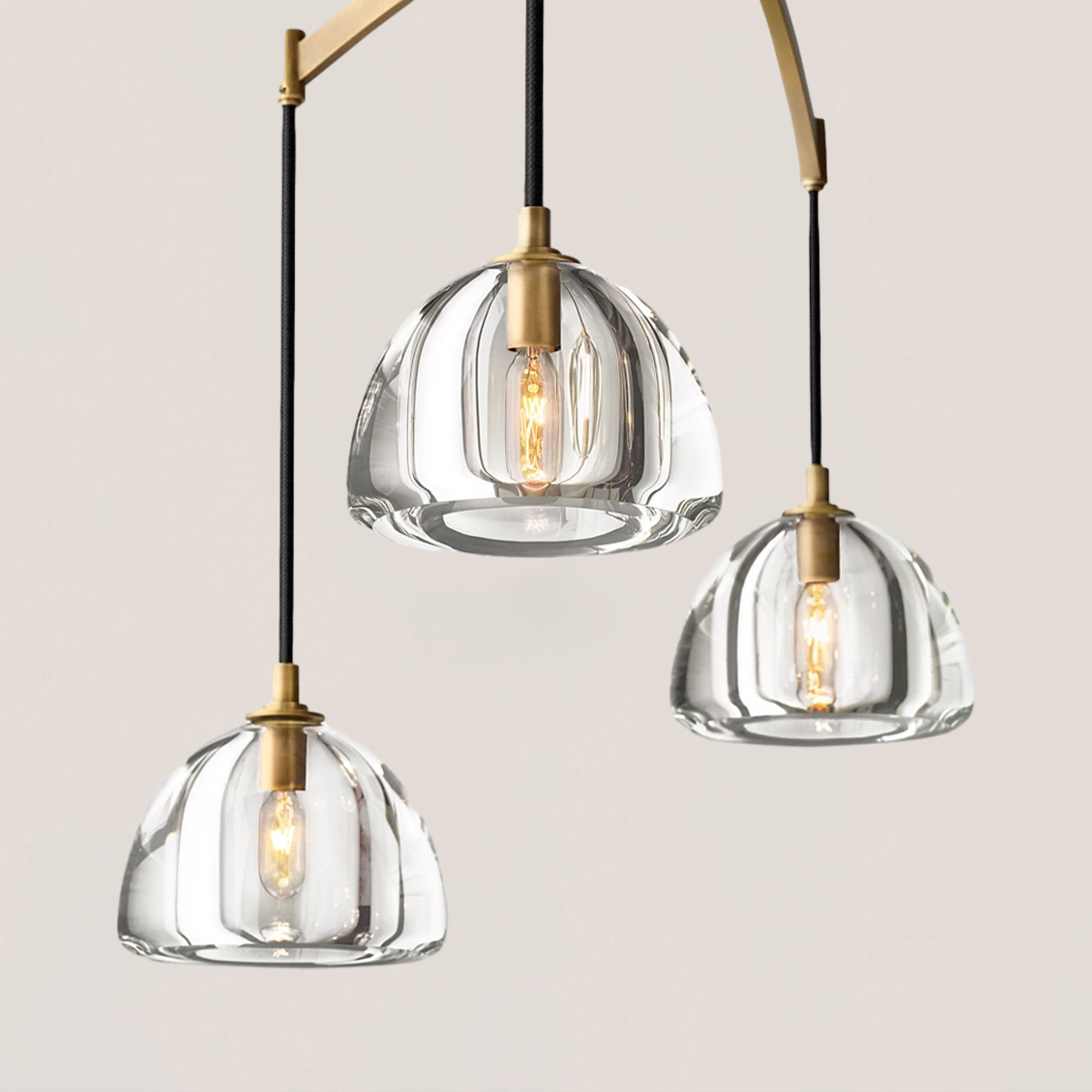 Hemisphere Linear Chandelier-VaseLamps