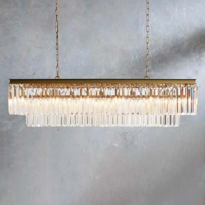 Leyland Tiered Rectangular Chandelier-VaseLamps