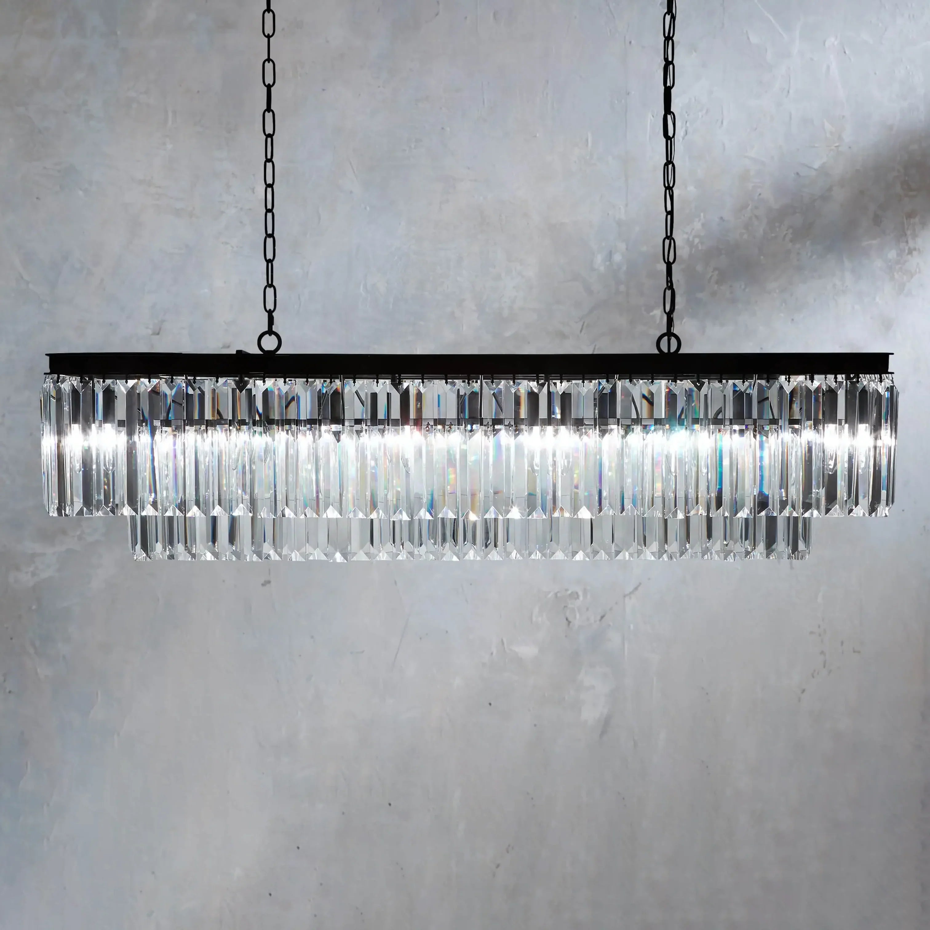 Leyland Tiered Rectangular Chandelier-VaseLamps