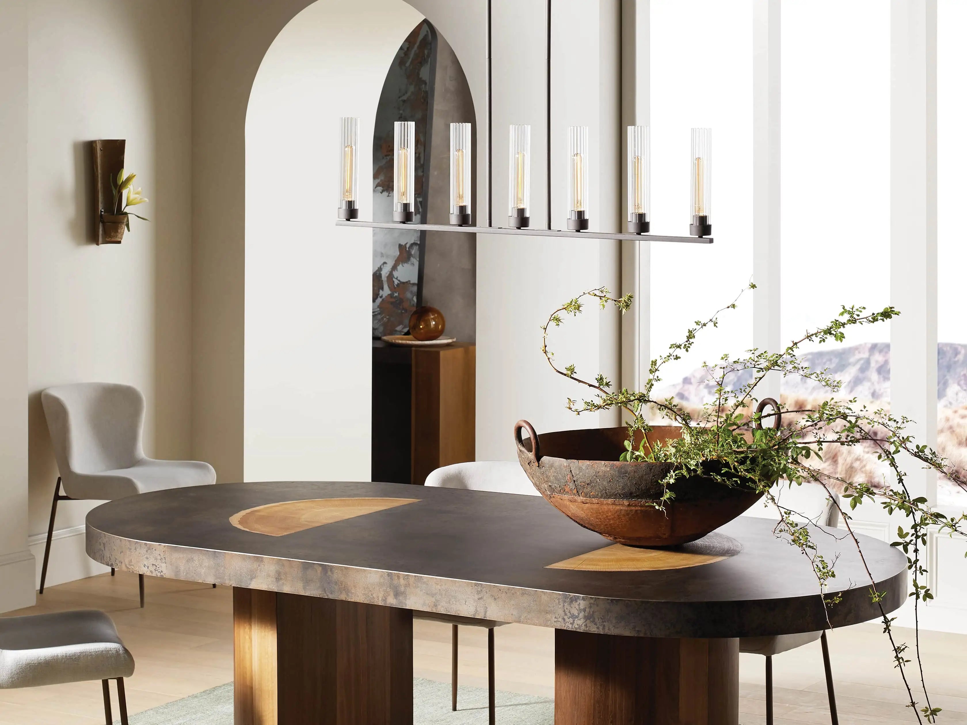 Andreas Linear Chandelier-VaseLamps