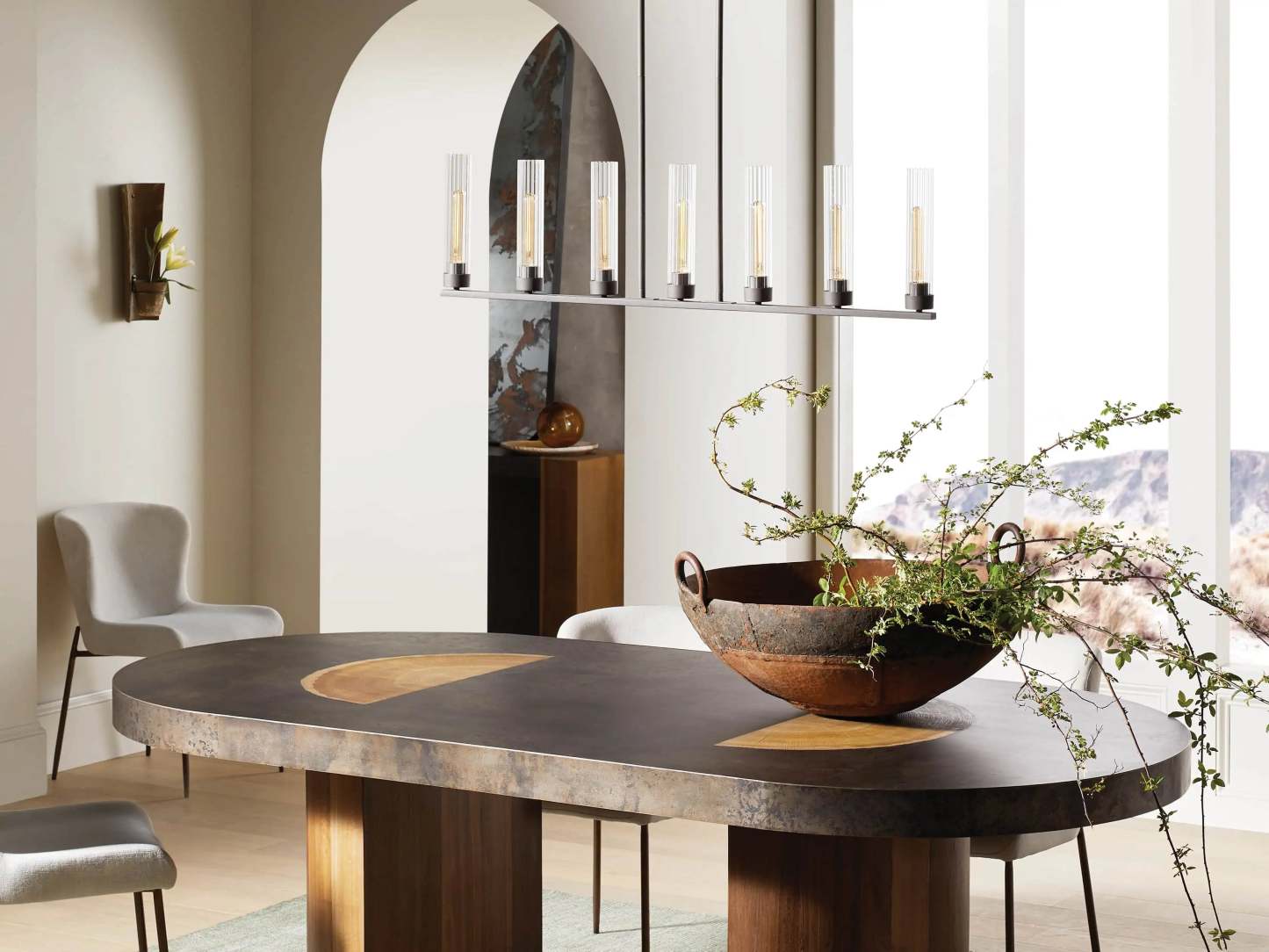 Andreas Linear Chandelier-VaseLamps