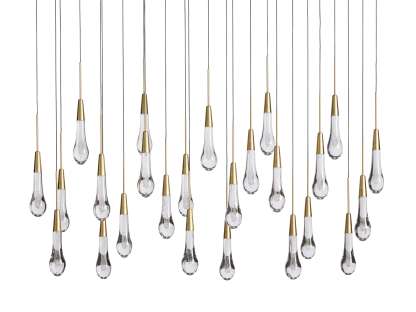 Solitaire Linear Chandelier-VaseLamps