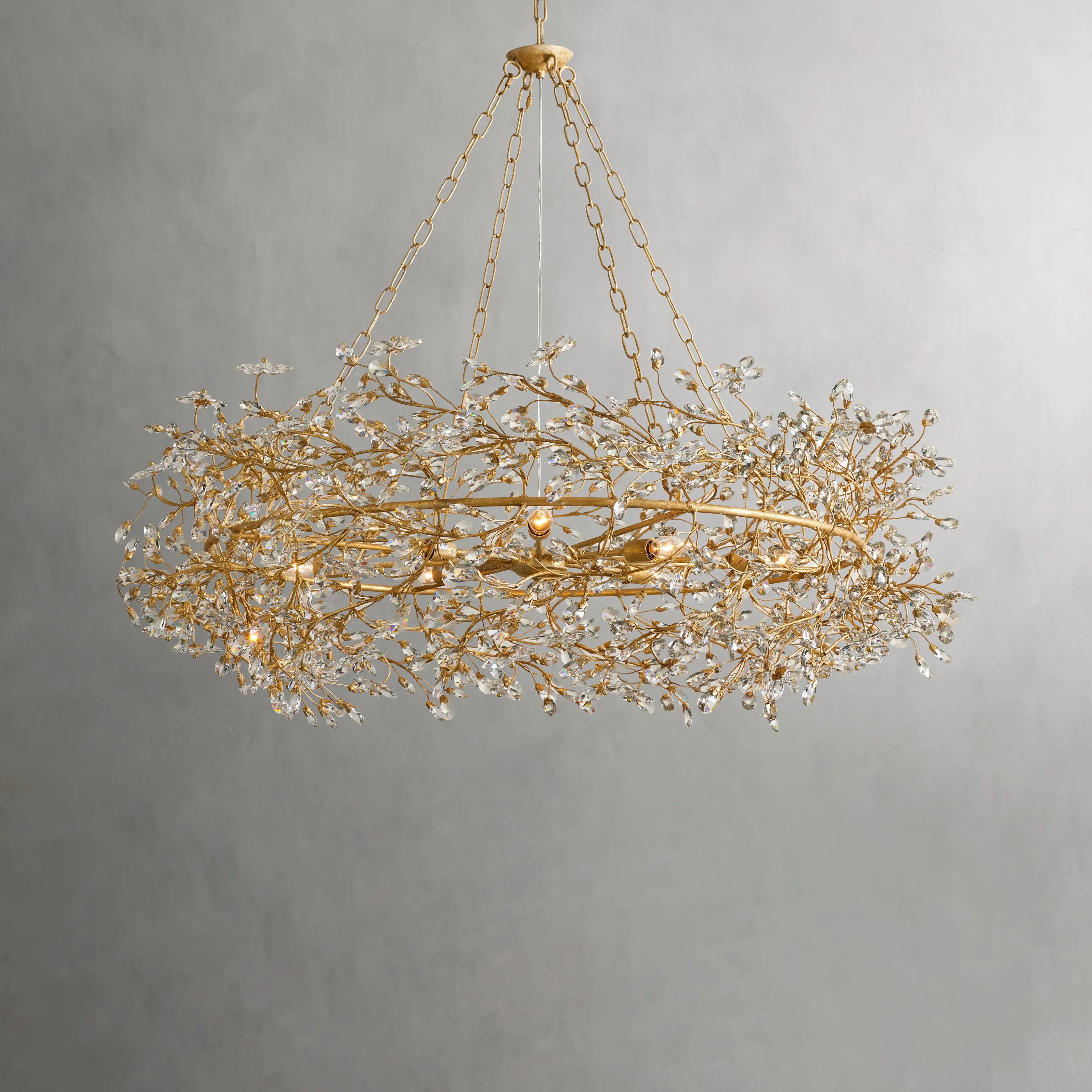 Fiore Crown Chandelier 39" 48"-VaseLamps