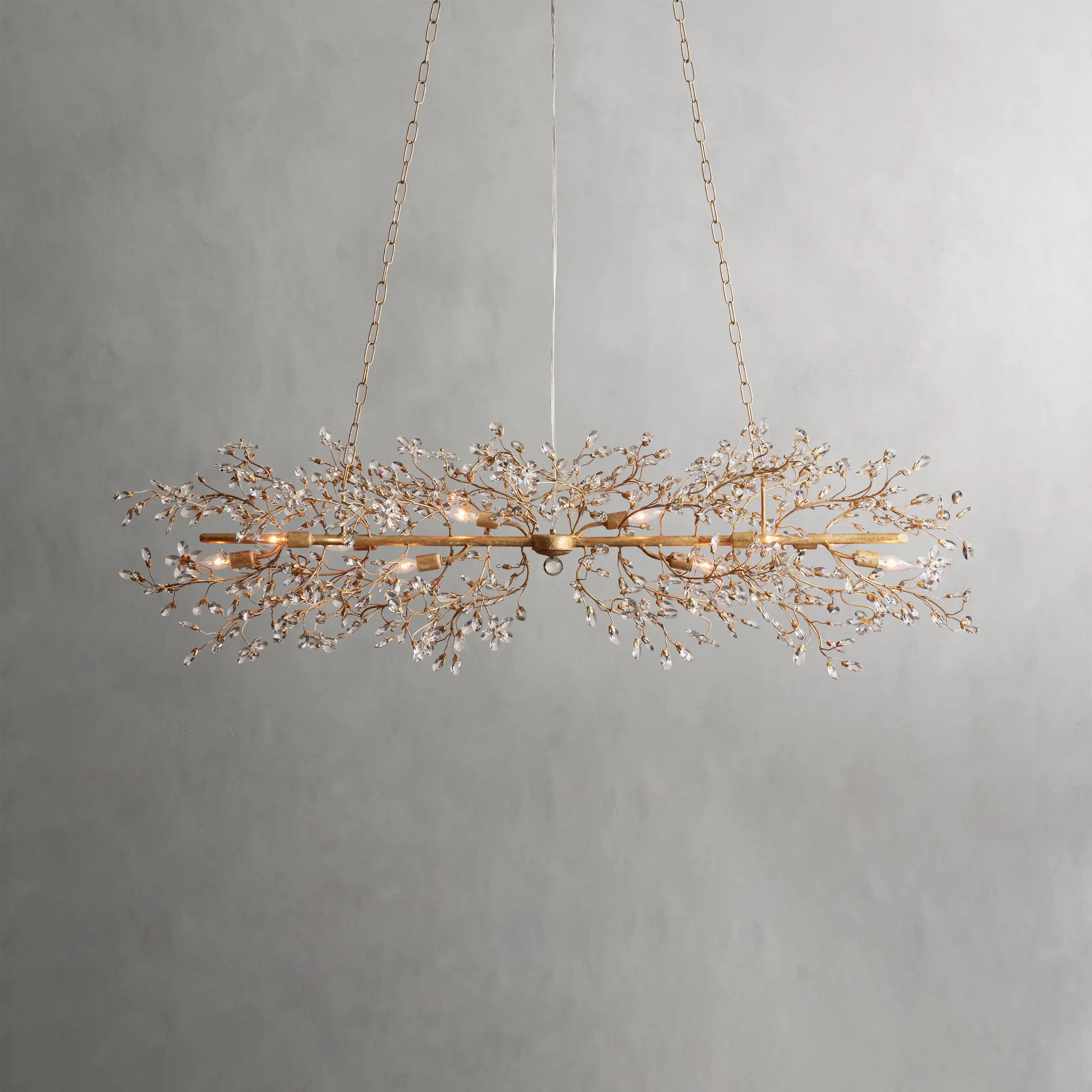 Fiore Linear Chandelier 51" 68"W-VaseLamps